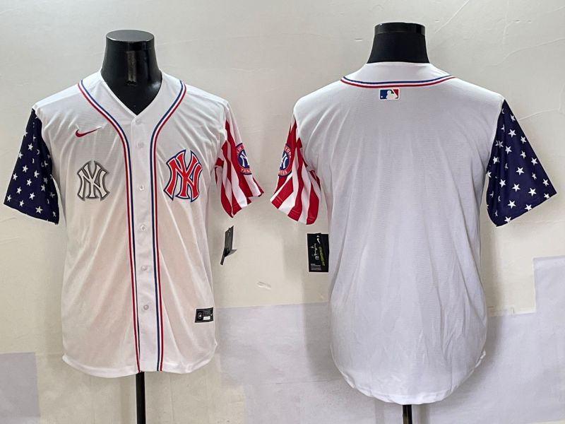 Men New York Yankees Blank White a generation of national flags Jointly Name 2025 Nike MLB Jersey style 7->new york yankees->MLB Jersey
